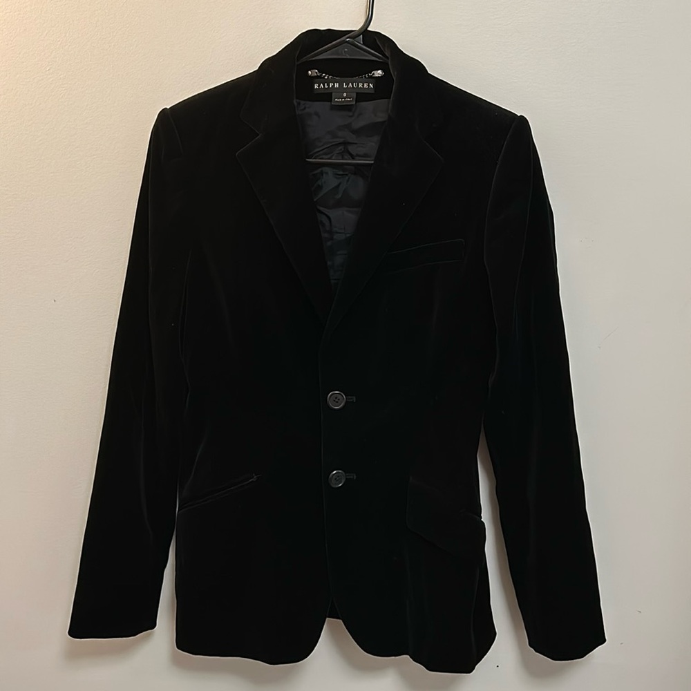 Ralph Lauren Black Label Women’s Velvet Jacket Size 8